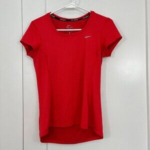 Nike Small Red Mesh Short Sleeve Athletic Tech Tee
